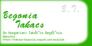 begonia takacs business card